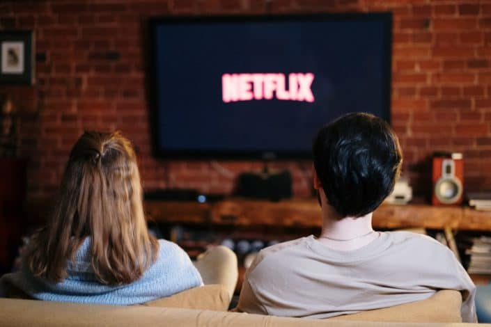 couple watching a tv show