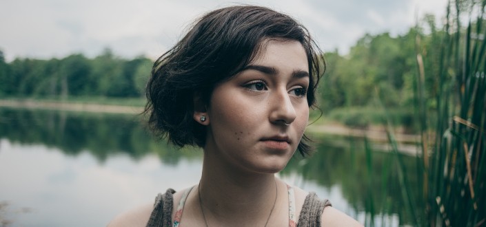 Woman looking to the Side