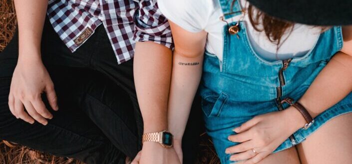 couple holding hands