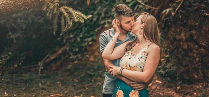 Photo of couple kissing