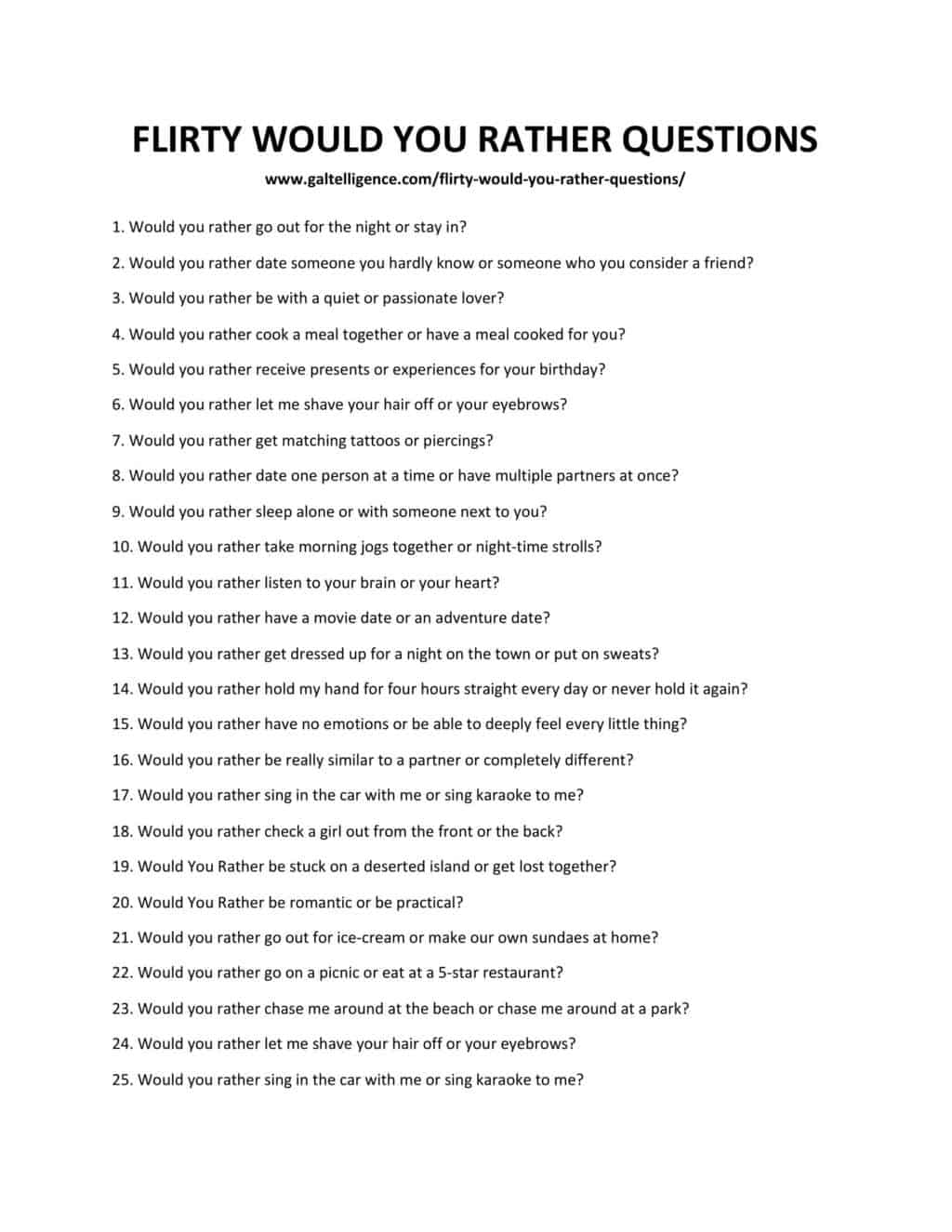 Downloadable list