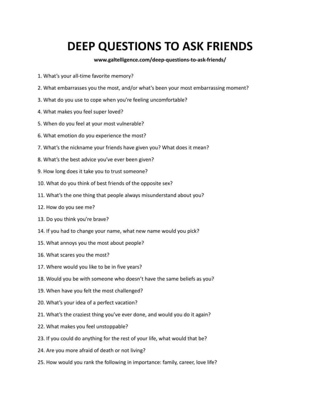 Downloadable List