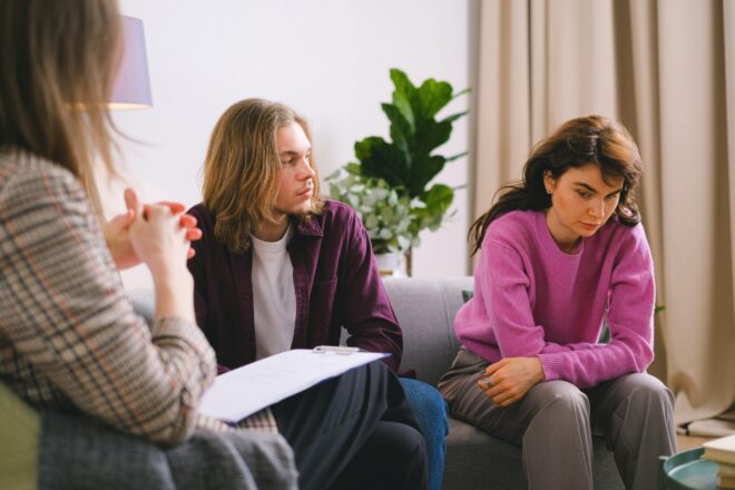 a-couple-having-an-counseling-to-a-woman-pexels - how to stop being jealous - main