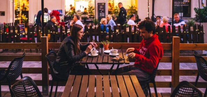 couple dining out
