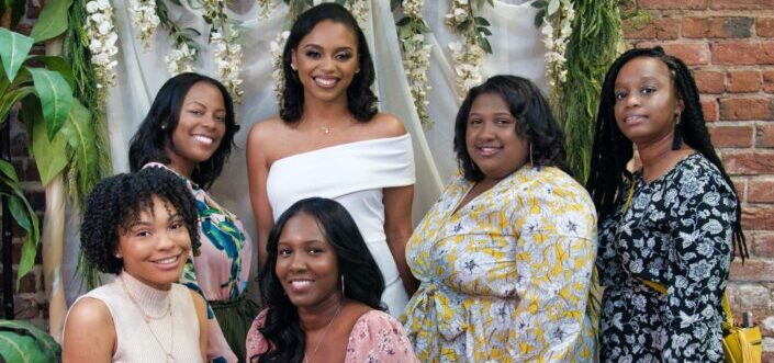 Bridal Friends Taking a Souvenir Photo Together