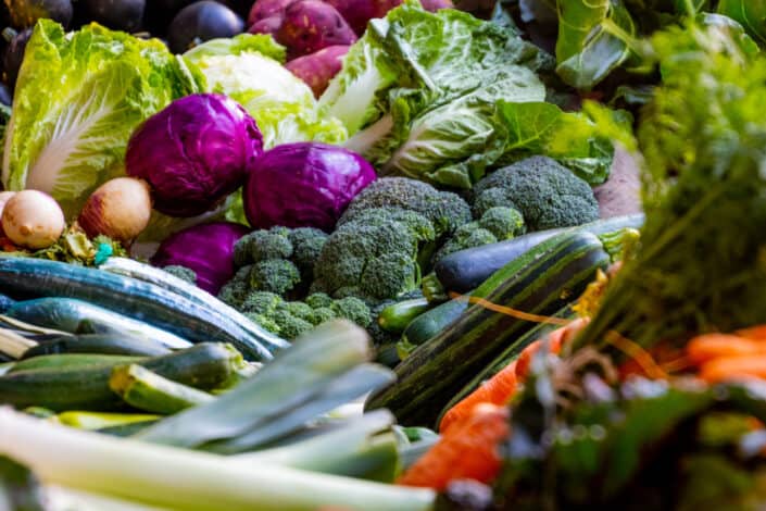 A bunch of vegetables.