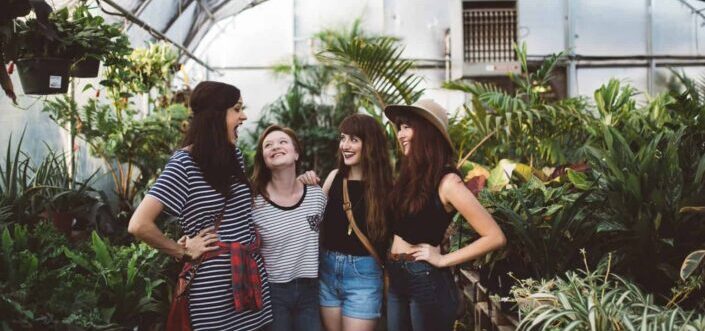 women having a fun conversation