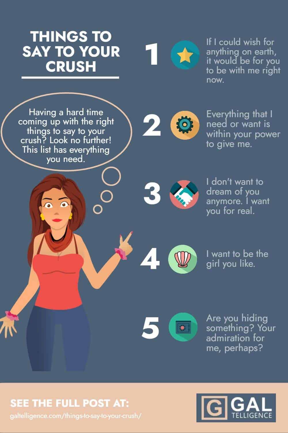 Things To Say To Your Crush - infographic