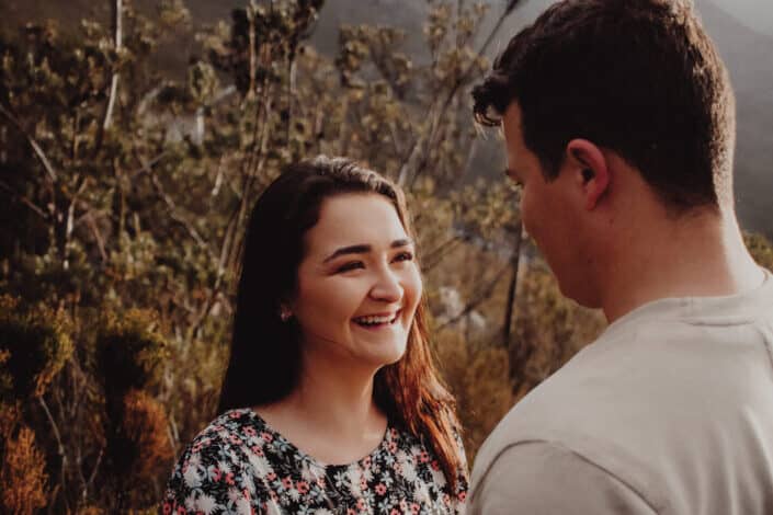 Lovely Couple smiling at each other 