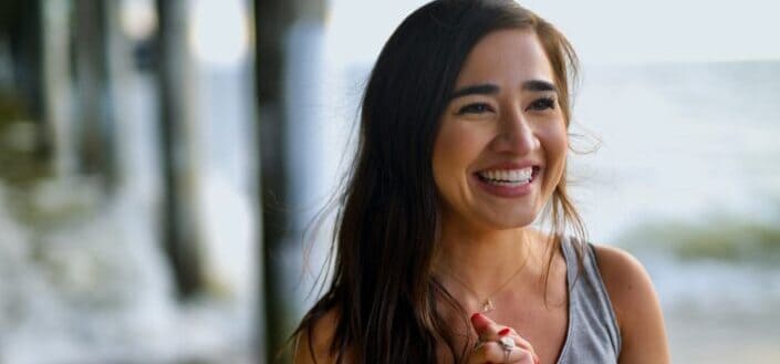 Woman smiling