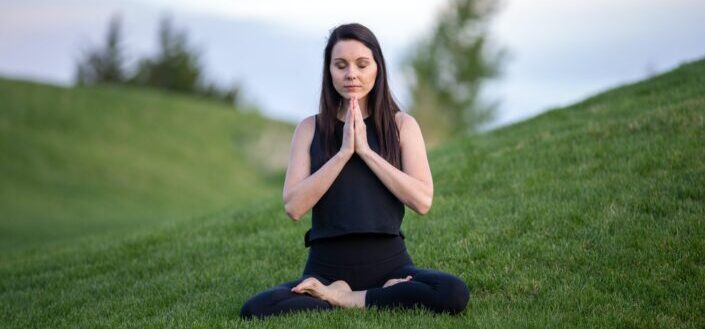 Woman doing yoga pose