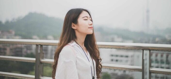 Woman enjoying the fresh air