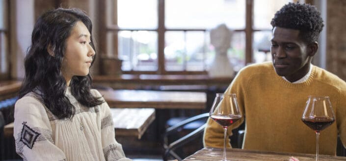 Couple drinking wine