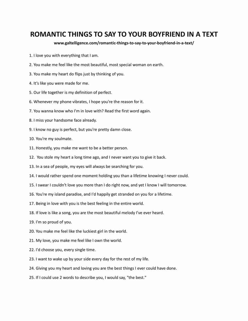 Downloadable and printable list 