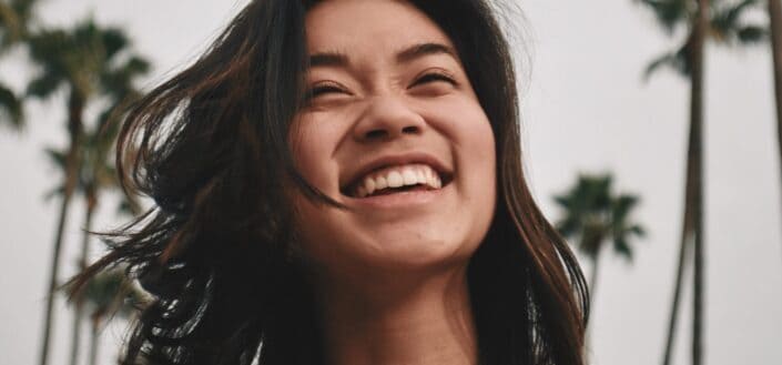 Young lady smiling beautifully