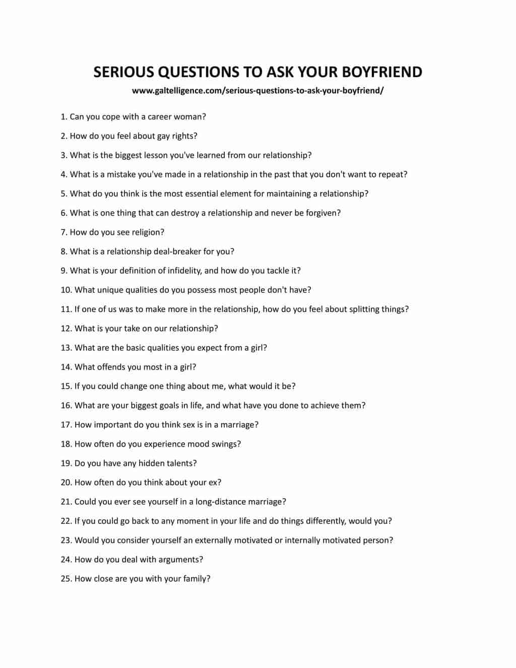 Downloadable And Printable List