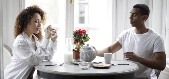 Couple Having Breakfast