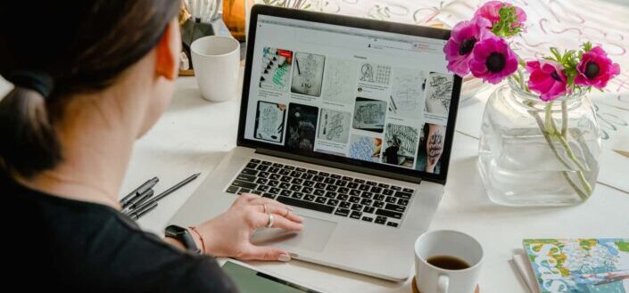 Woman Looking at Her Laptop