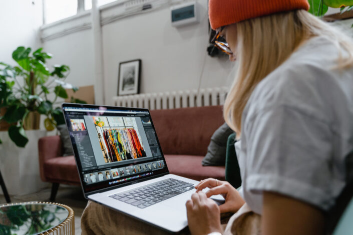 Woman Editing Photos