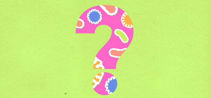 Question Mark on a Neon Green Background
