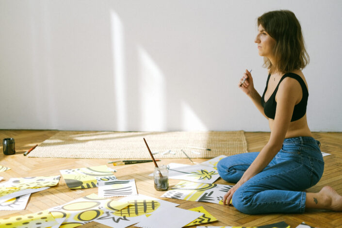 Woman Painting Pictures