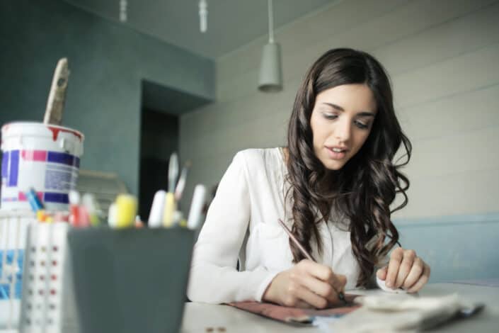 Woman Doing Calligraphy