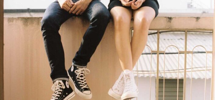 People wearing sneakers