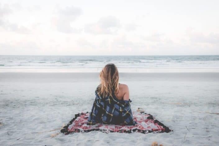 Solo Woman in Beach