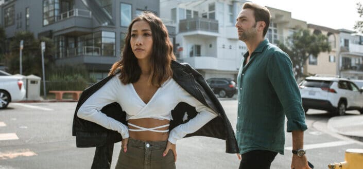 A Couple Having a Misunderstanding While on the Streets