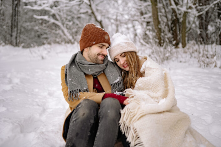 couple wearing winter clothes
