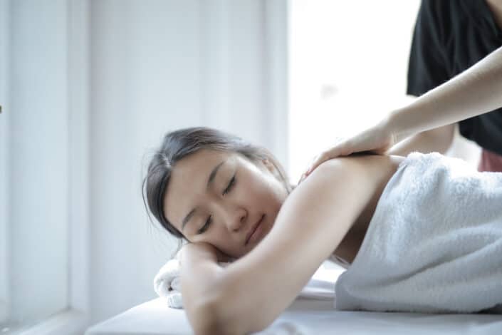 Woman getting massage