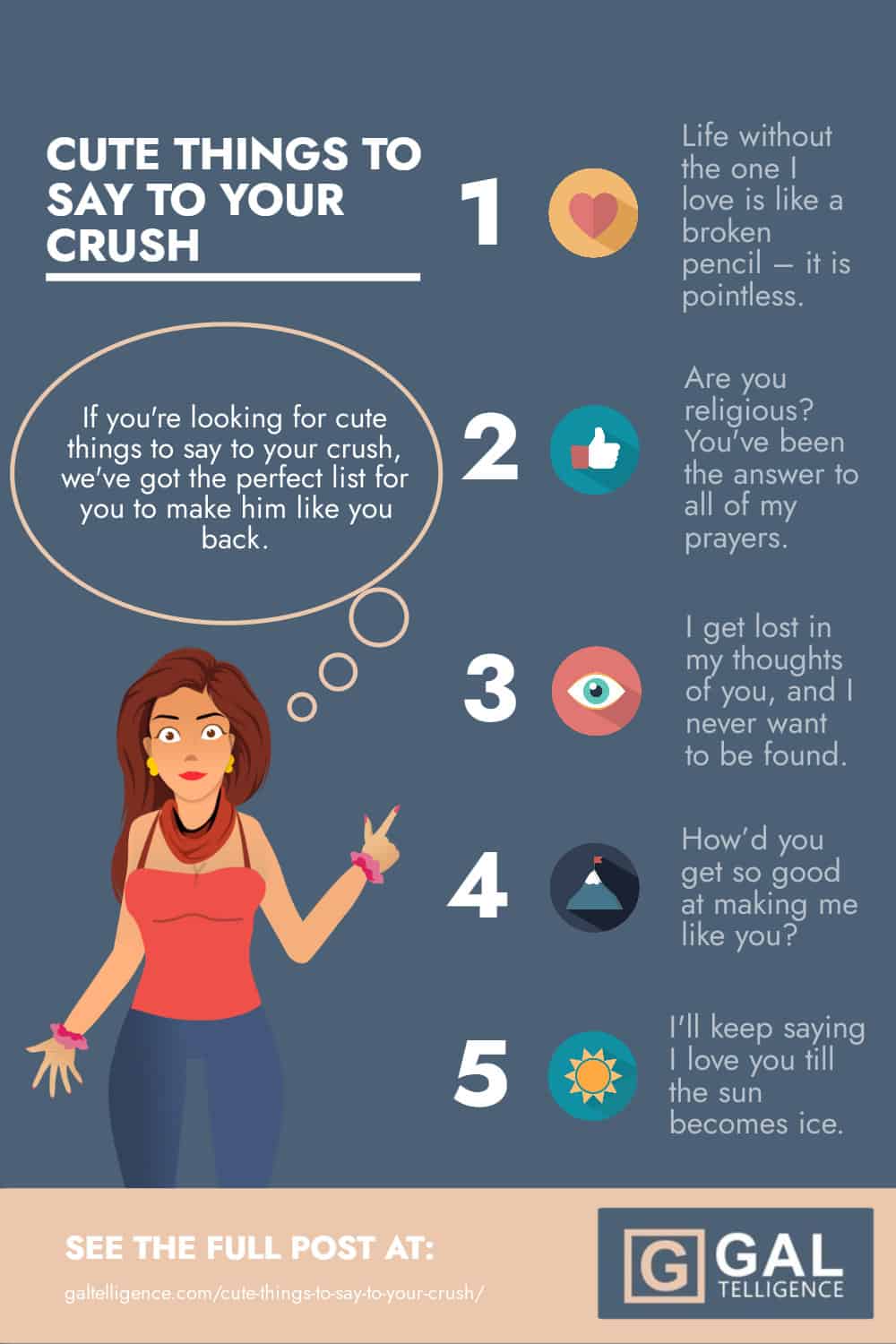 Cute Things To Say To Your Crush - Infographic