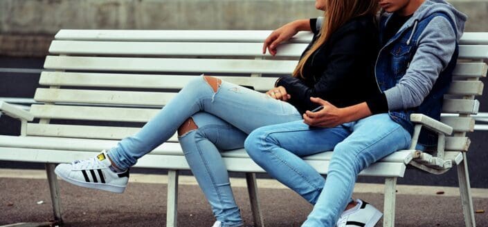 Couple in jeans