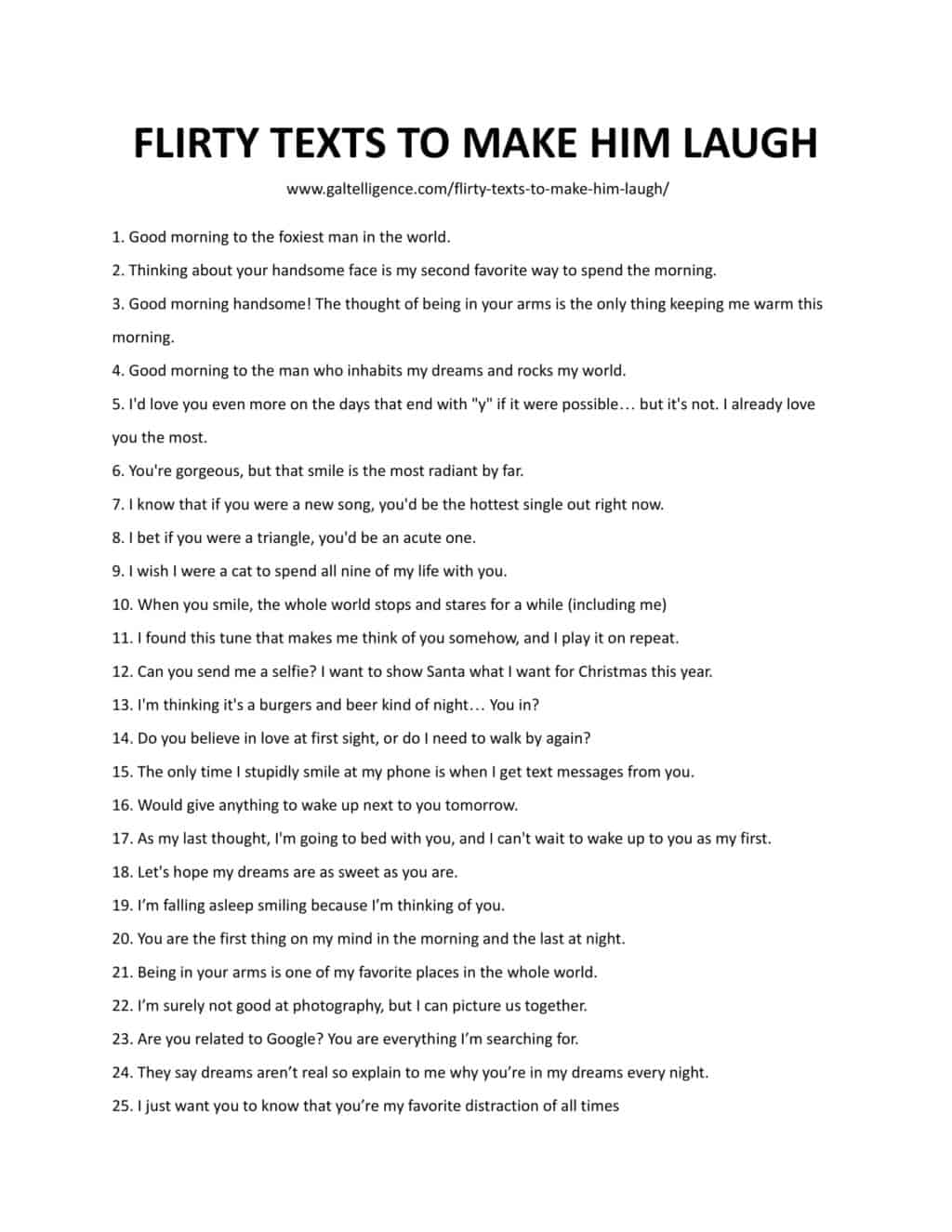 Downloadable and printable list
