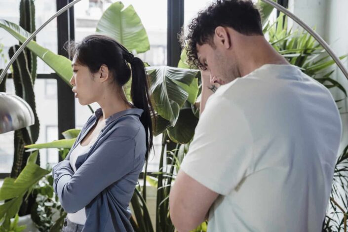Couple angry with each other