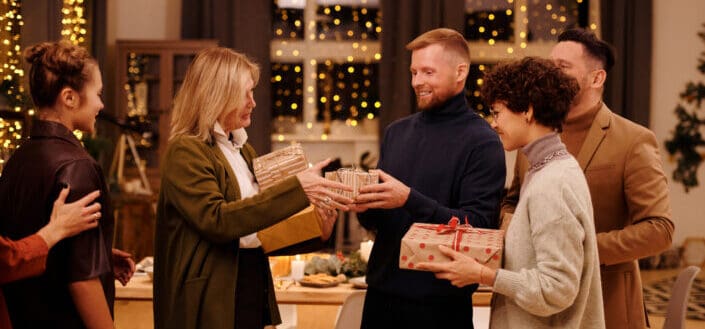 Family Celebrating Christmas Together