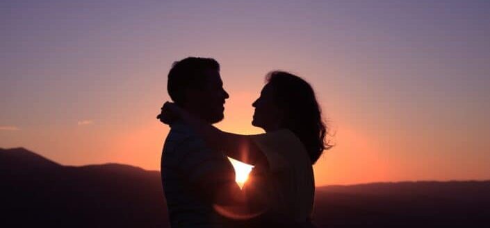 a couple sharing an intimate moment