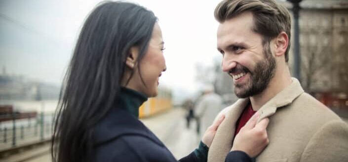 couple staring at each other