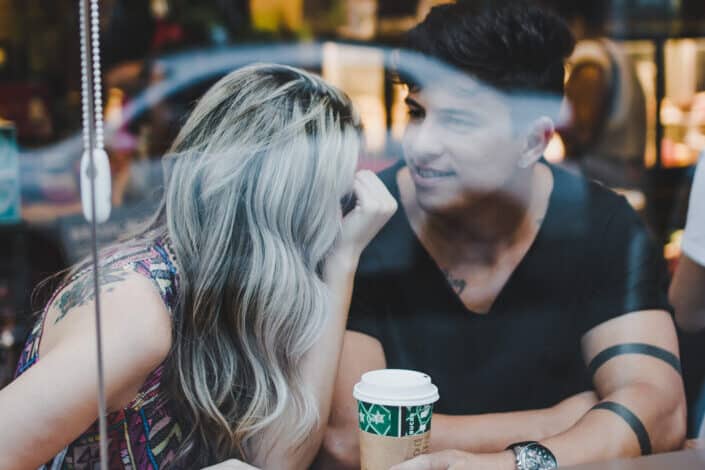 Couple Inside the Coffee Shop