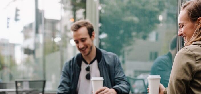 couple having coffee together