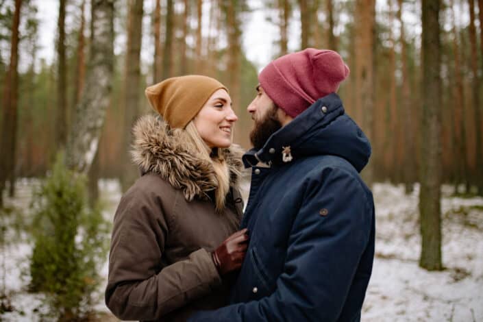 A couple in the forest
