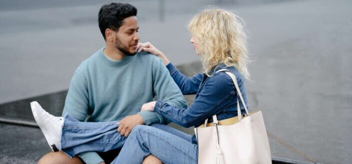 A couple sitting together
