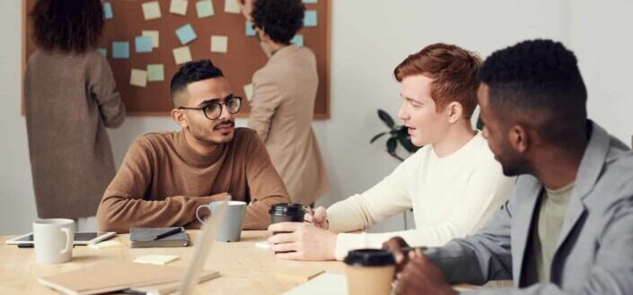 Group of Men Having a Meeting