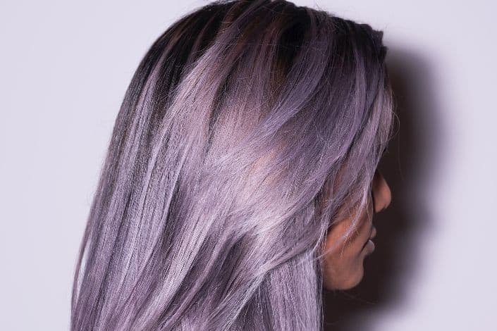 Purple Hair of a Woman