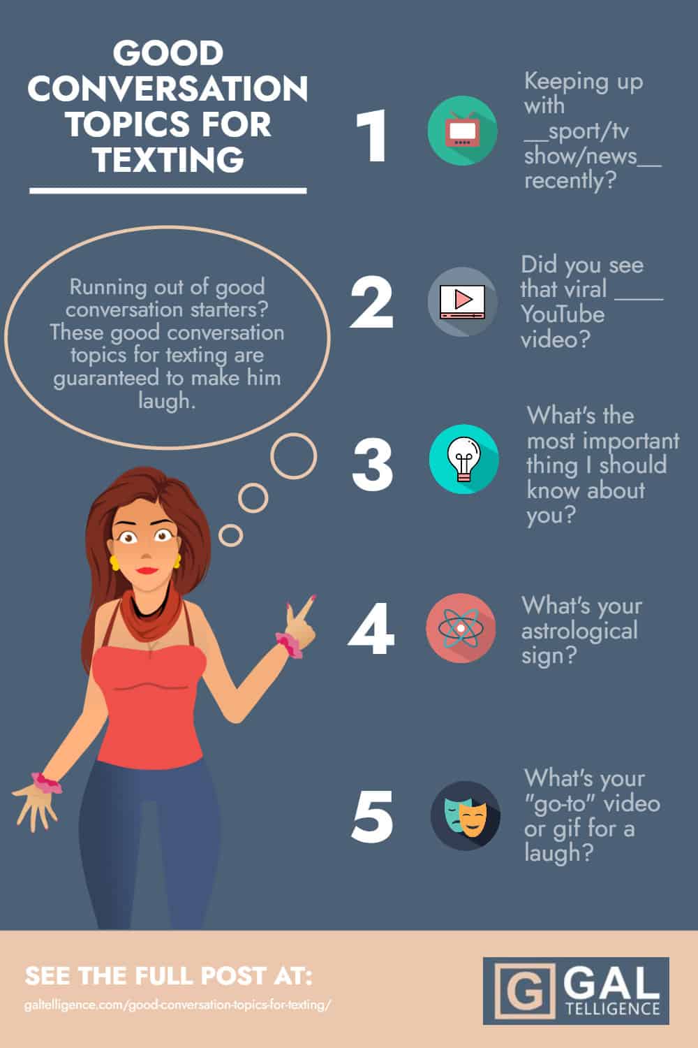 Infographic - Good Conversation Topics for Texting