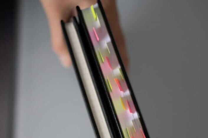 Bookmarks Sticking Out of a Book