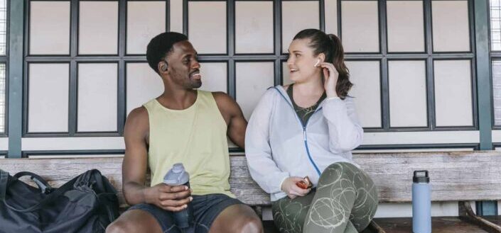 couple listening to music together