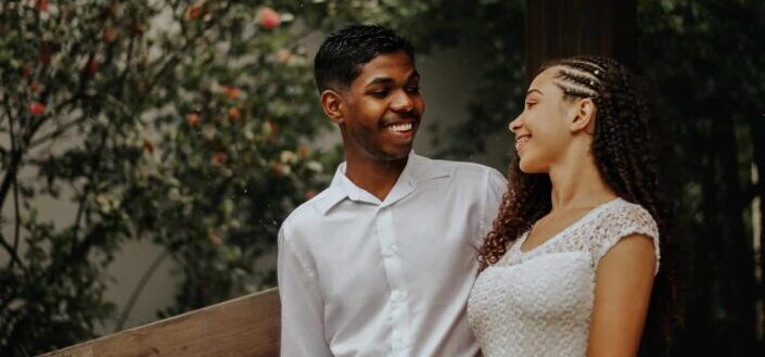 Beautiful Couple Looking at Each Other
