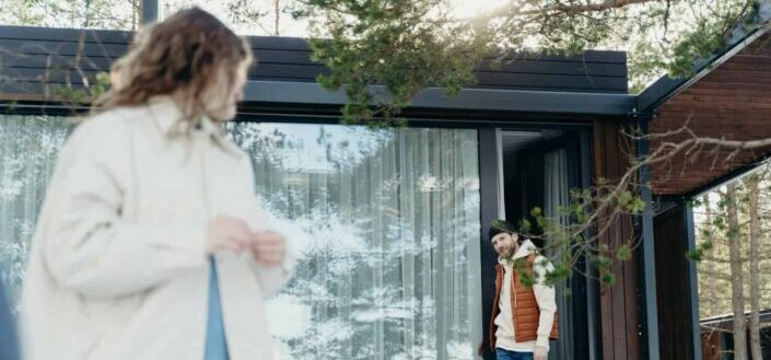 Man And Woman Gazing At Each Other
