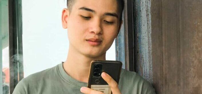 Man using a smartphone